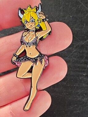 nintendo Bowsette Super Mario Bros Enamel Lapel Pin Multicolor